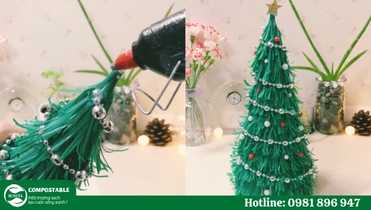 Cách làm cây thông Noel bằng ống hút độc đáo, cực dễ làm缩略图