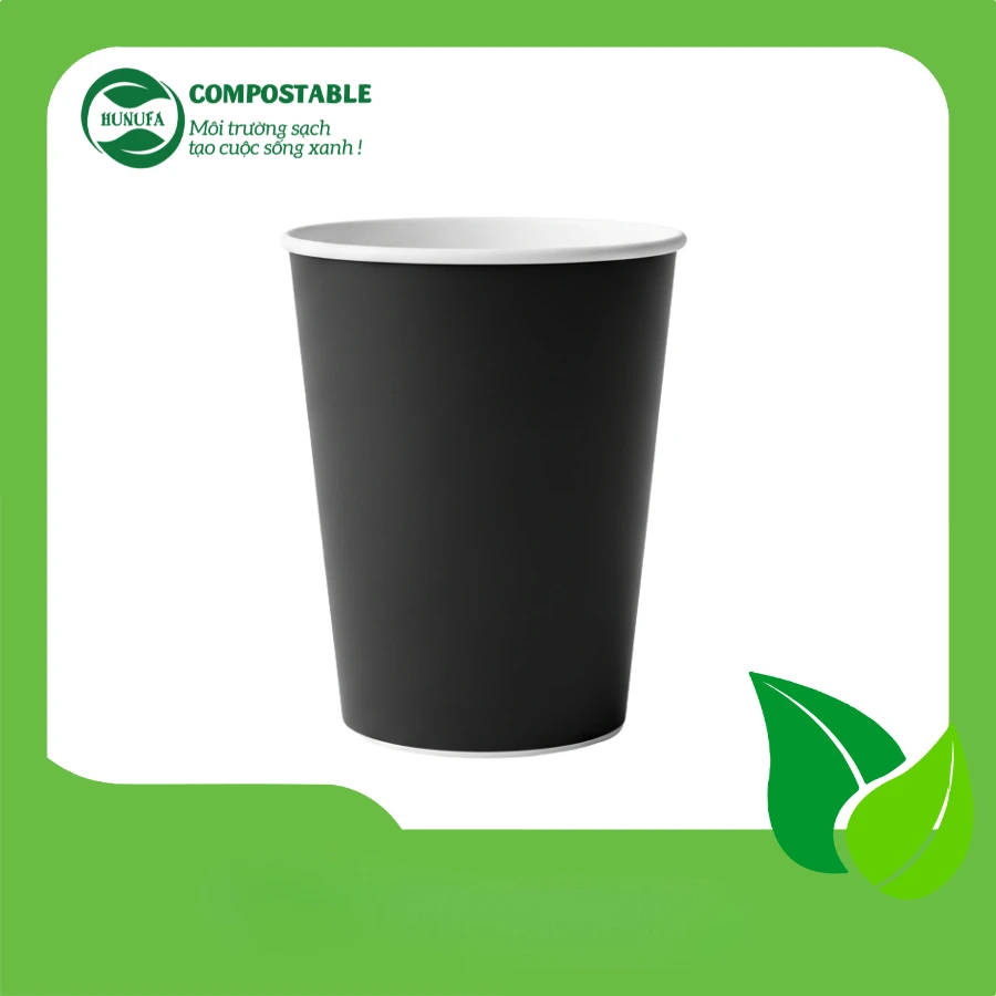 Ly giấy màu đen / Cốc giấy màu đen