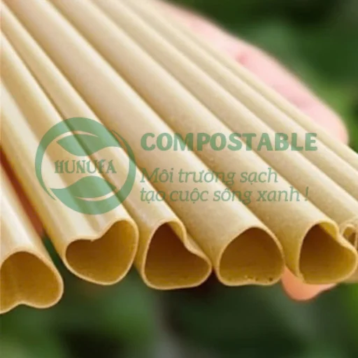 Ống hút bã mía (Hình trái tim)